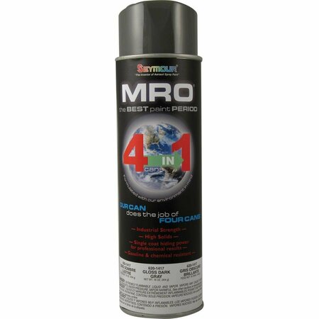 VORTEX 20 oz MRO Heavy Duty Spray Paint Dark Gray VO3745839